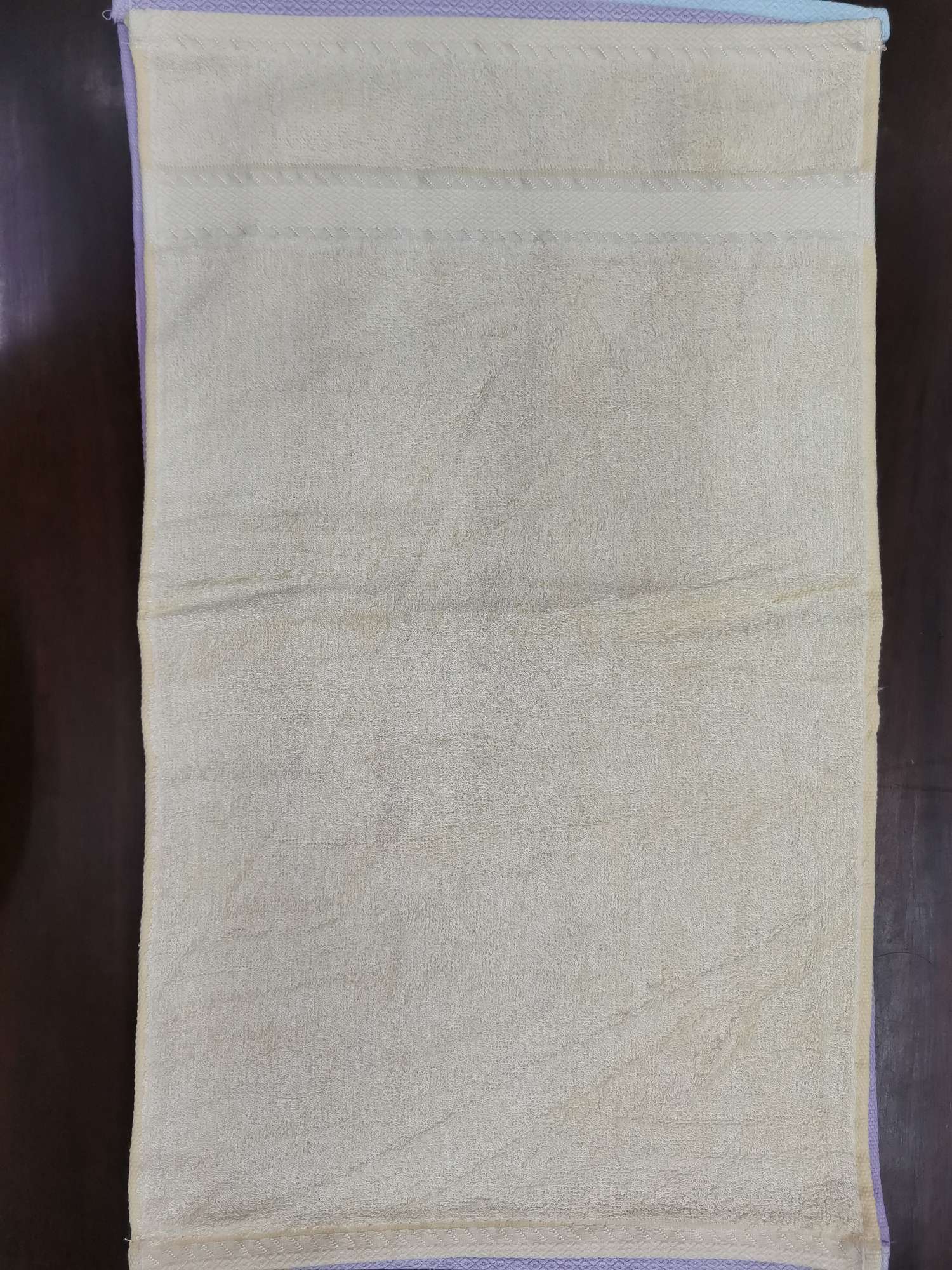 丿LZ-57-022浅黄色儿童洗脸巾27※50竹浆竹纤维女男比棉吸水速干成人家用