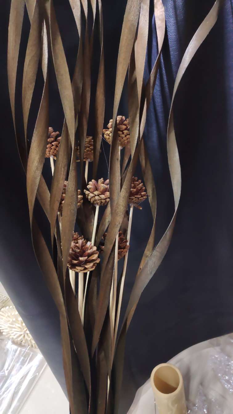 New varieties of cycad leaves are now picked, including loose tail leaves, multi-year cycad leaves, wedding decorations, preserved dried flowers, flower arrangements, pinecone dried branches, and floor-standing decorations Application Scenario