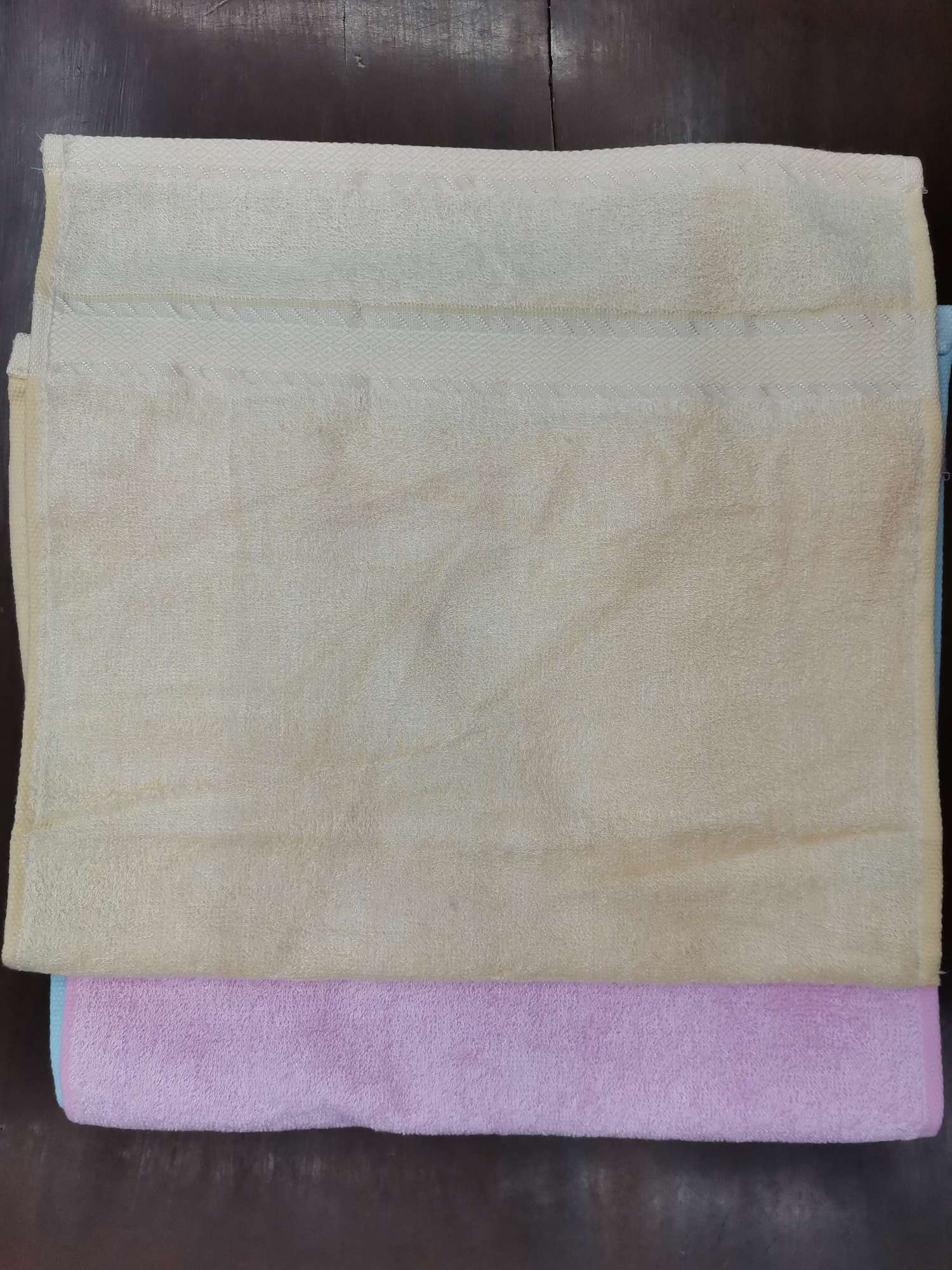 丿LZ-57-022浅黄色儿童洗脸巾27※50竹浆竹纤维女男比棉吸水速干成人家用产品图