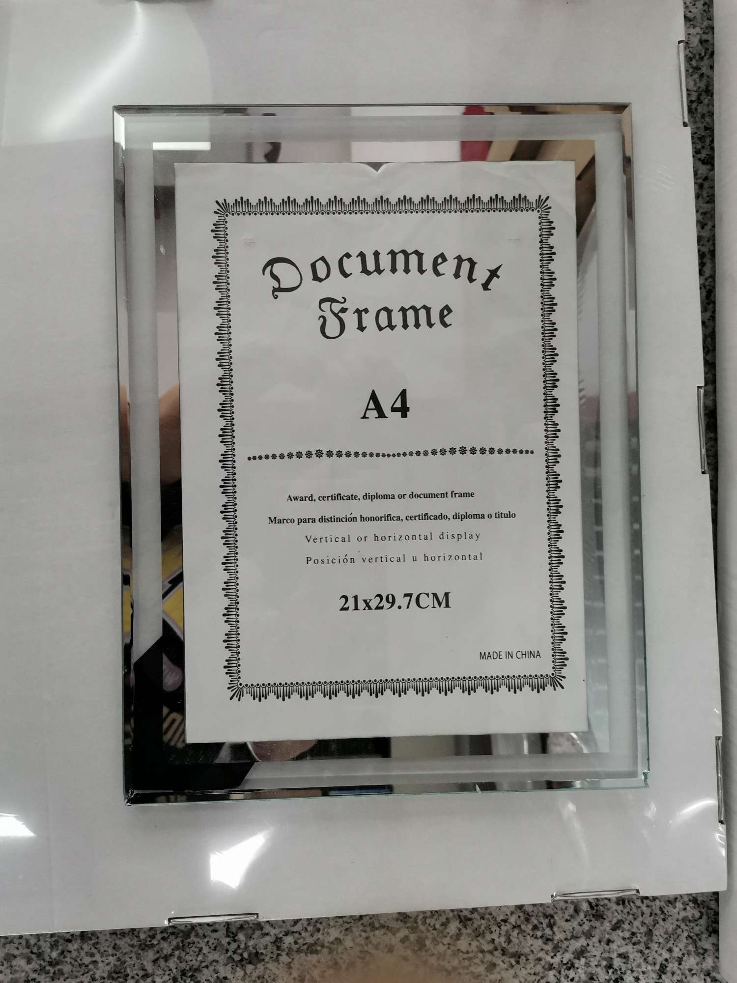 水晶证书相框