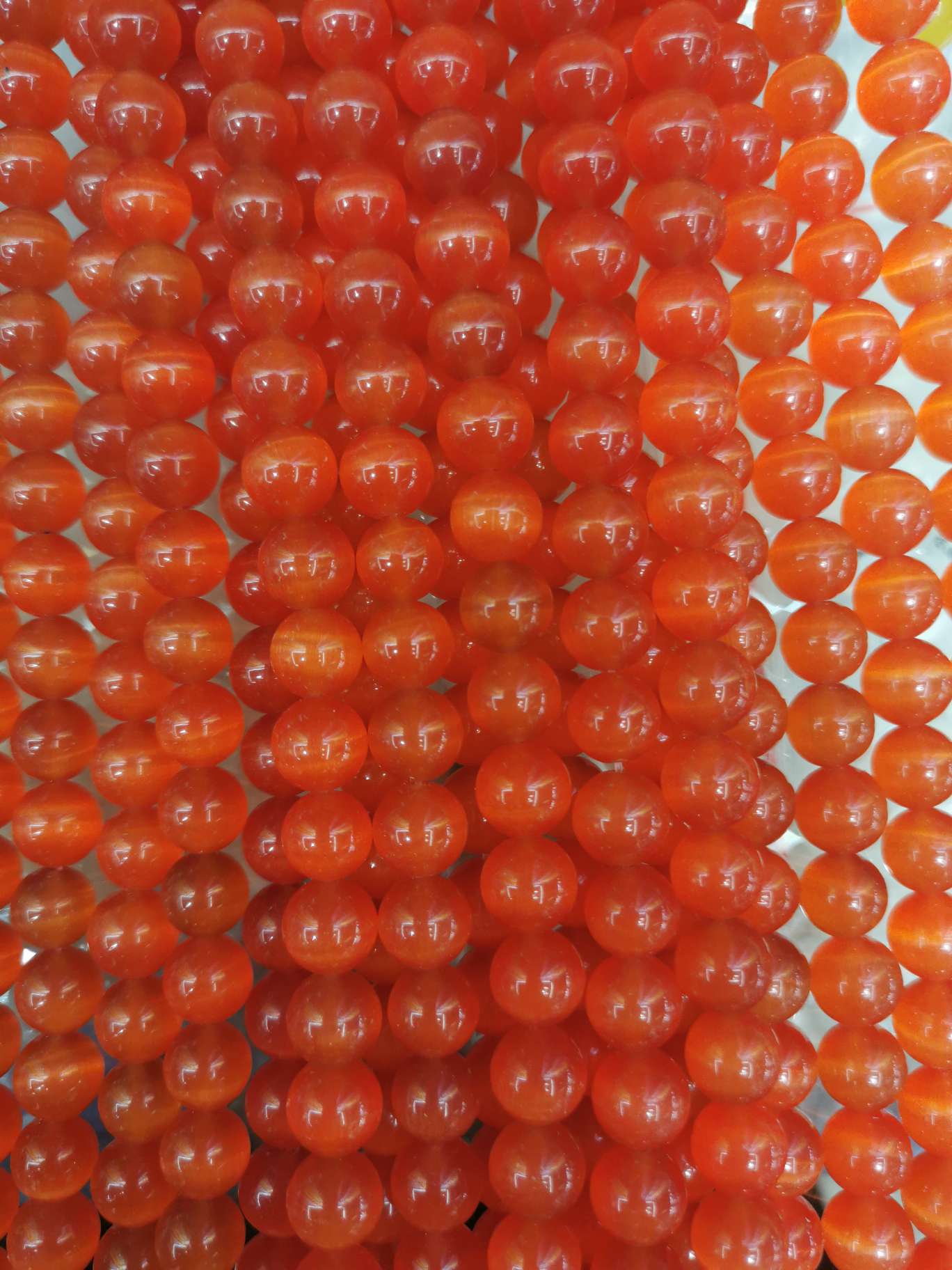 猫眼石8mm圆珠DIY手工制作沙金色树脂配件 奶油胶配饰钥匙扣配件 创意个性装饰材料白底实物图