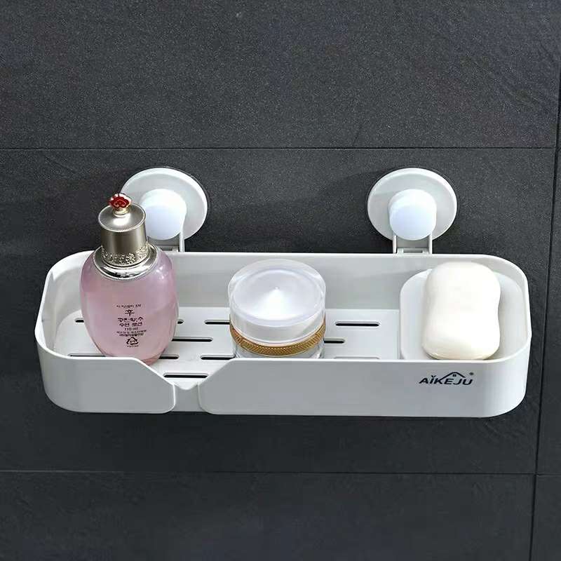 Bathroom storage, home boxes, cosmetic boxes, wall-mounted storage rack, simple small solid color 1-layer table storage box 601 details Picture