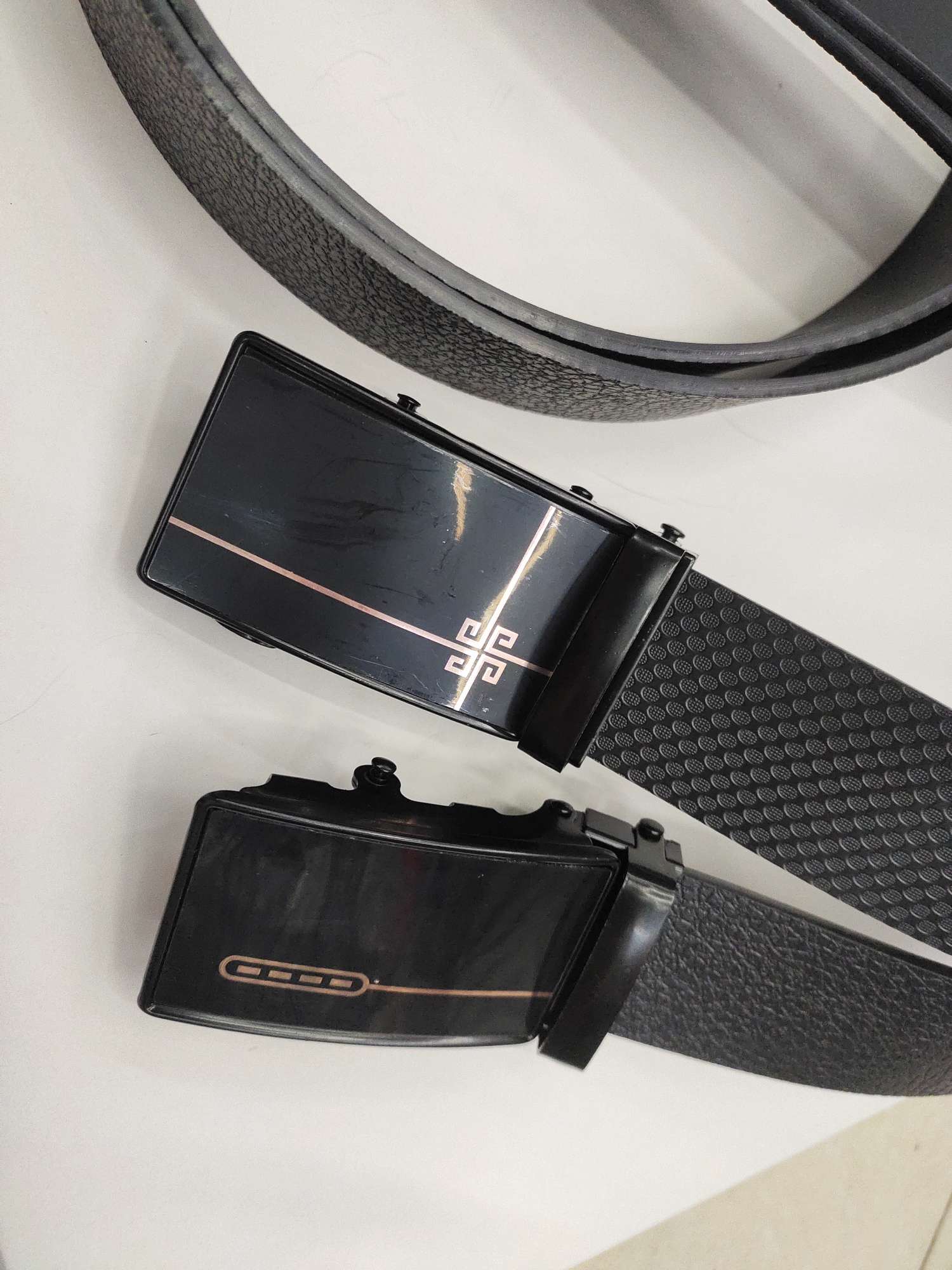 男士真皮皮带韩版潮牛皮中年时尚腰带自动扣商务裤带细节图