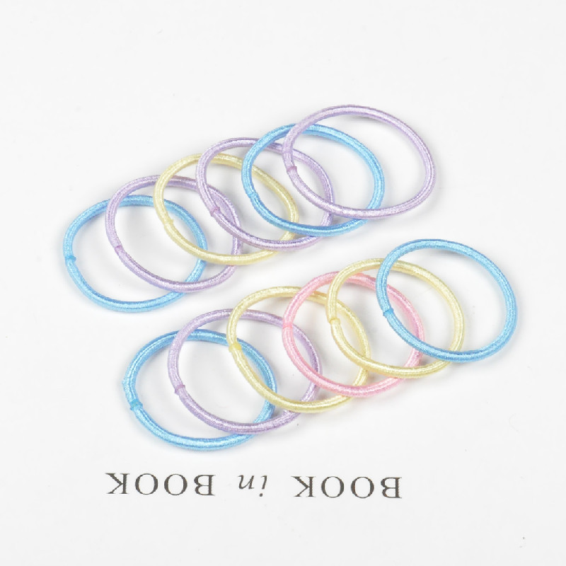 100 Pieces Of Seamless Hair Band New Elastic Tie Hair Band Hair Rope Korean Version Simple Children's Hair Accessories Wholesale H6 undefined