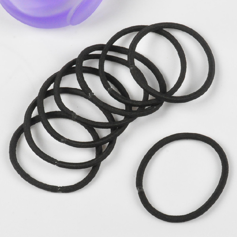 100 Seamless Hair Rope New 04Cm Black High Elastic Band Hair Band Korean Version Simple Hair Accessories Wholesale H4 Item Picture