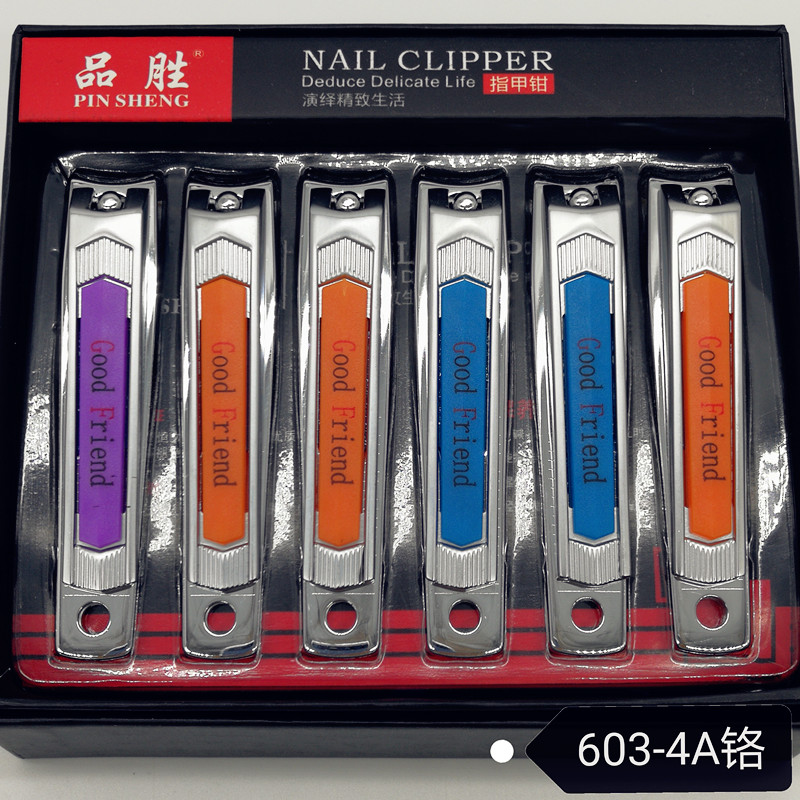 Manufacturers direct Pinsheng 603-4 pearl nickel nail clippers nail clippers Customized logo nail products with sharp nail clippers thumbnail