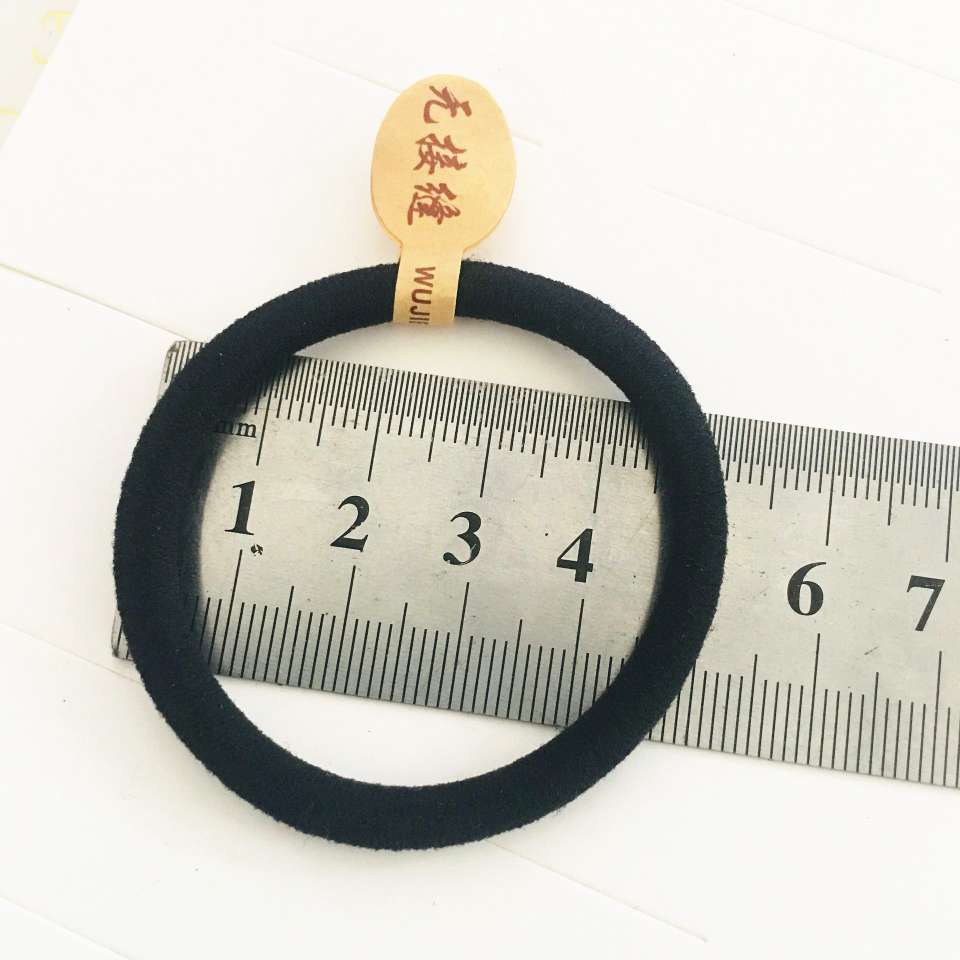 No seam hair rope new 06cm black high stretch rubber band hair ring Korean edition simple tie hair accessories wholesale H3 thumbnail