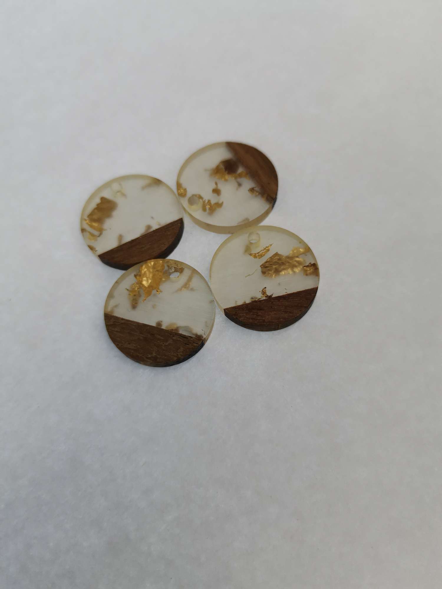 树脂木头拼接饰品配件耳饰配件吊坠网红爆款
