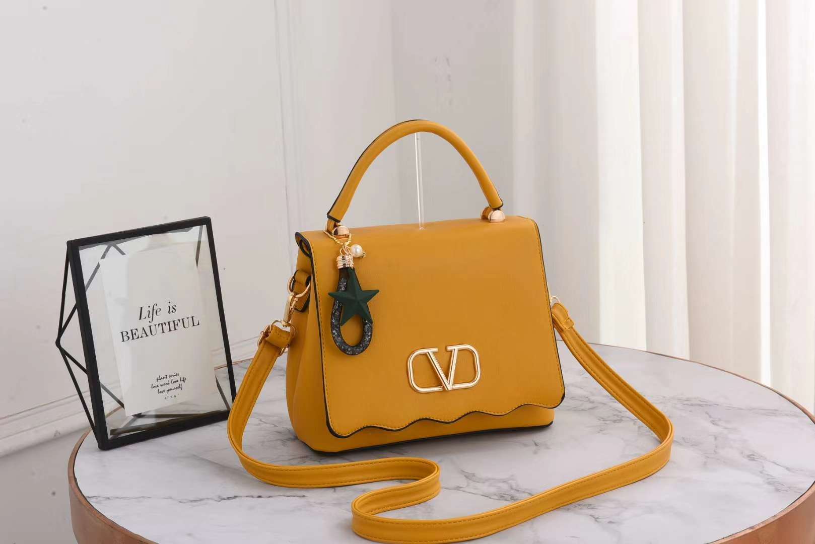 Custom-made new all-PU single-shoulder handbag letters for both domestic and export sales Specification image