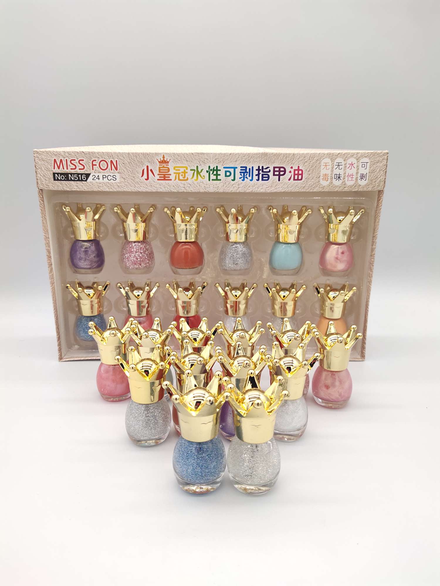 新款  N516小皇冠水性可剥指甲油[玫瑰][玫瑰]