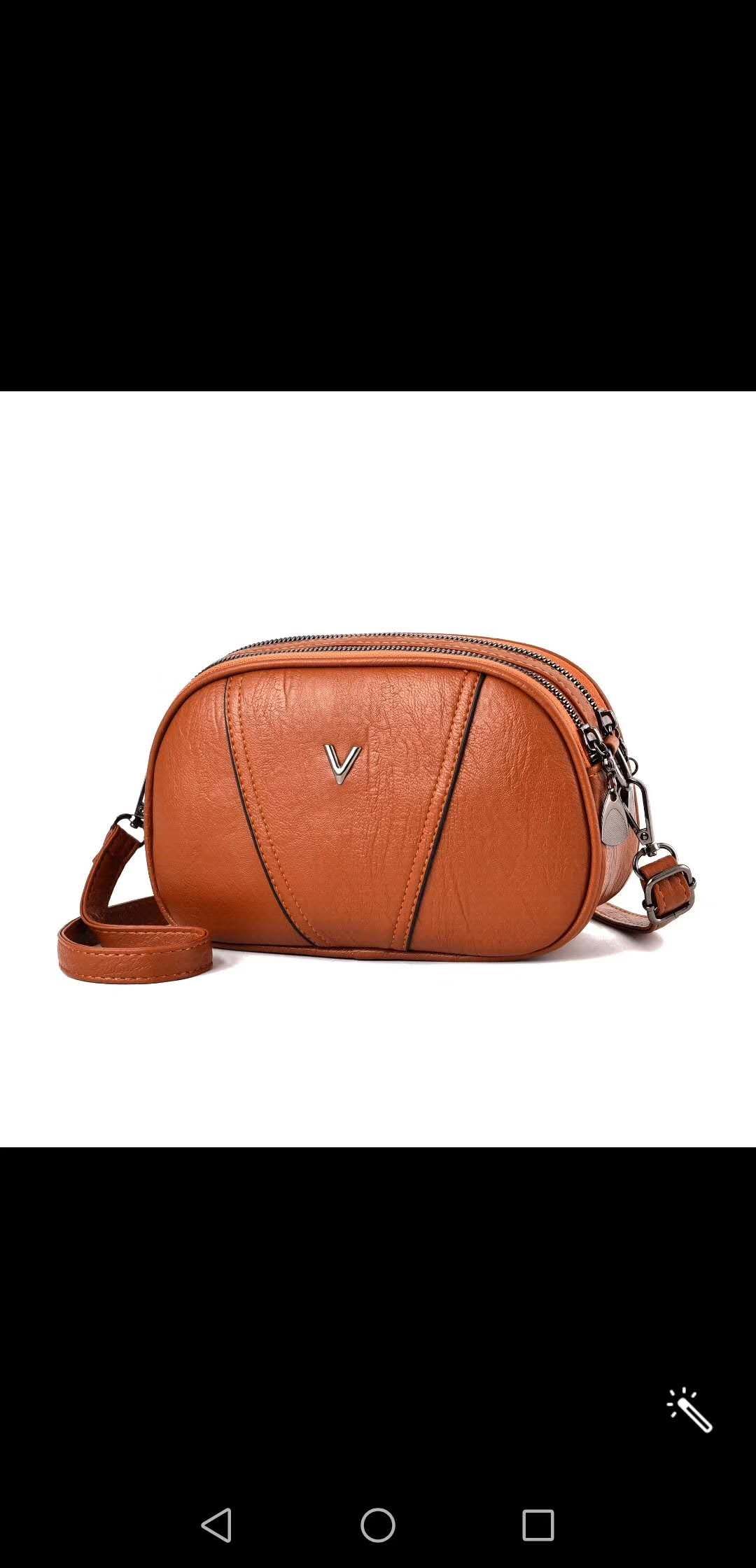 Custom-made new all-PU soft leather crossbody bags and V-shaped crossbody bags for both domestic and export sales details Picture