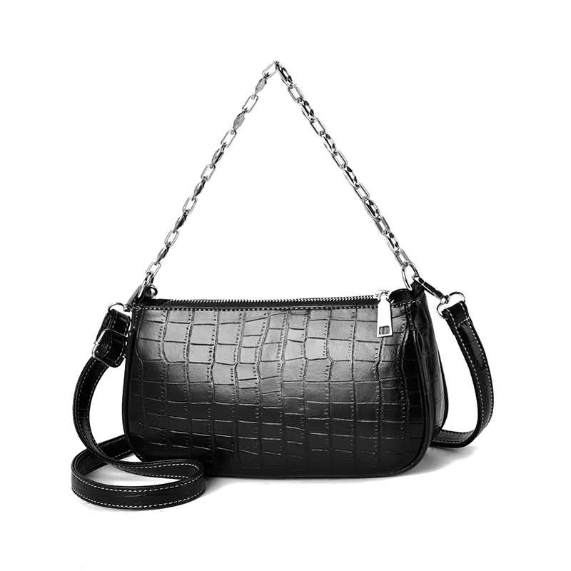 Custom-made new all-PU crocodile pattern chain crossbody bags for both domestic and export sales undefined