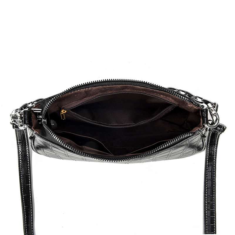 Custom-made new all-PU crocodile pattern chain crossbody bags for both domestic and export sales undefined