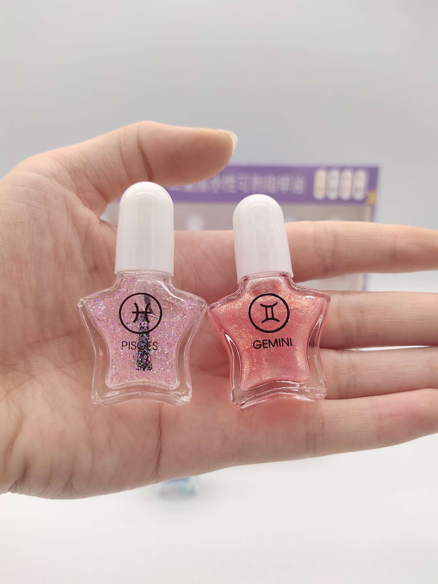 New N515 Zodiac Water-Based Peeling Nail Polish [Rose][Rose] Specification drawing