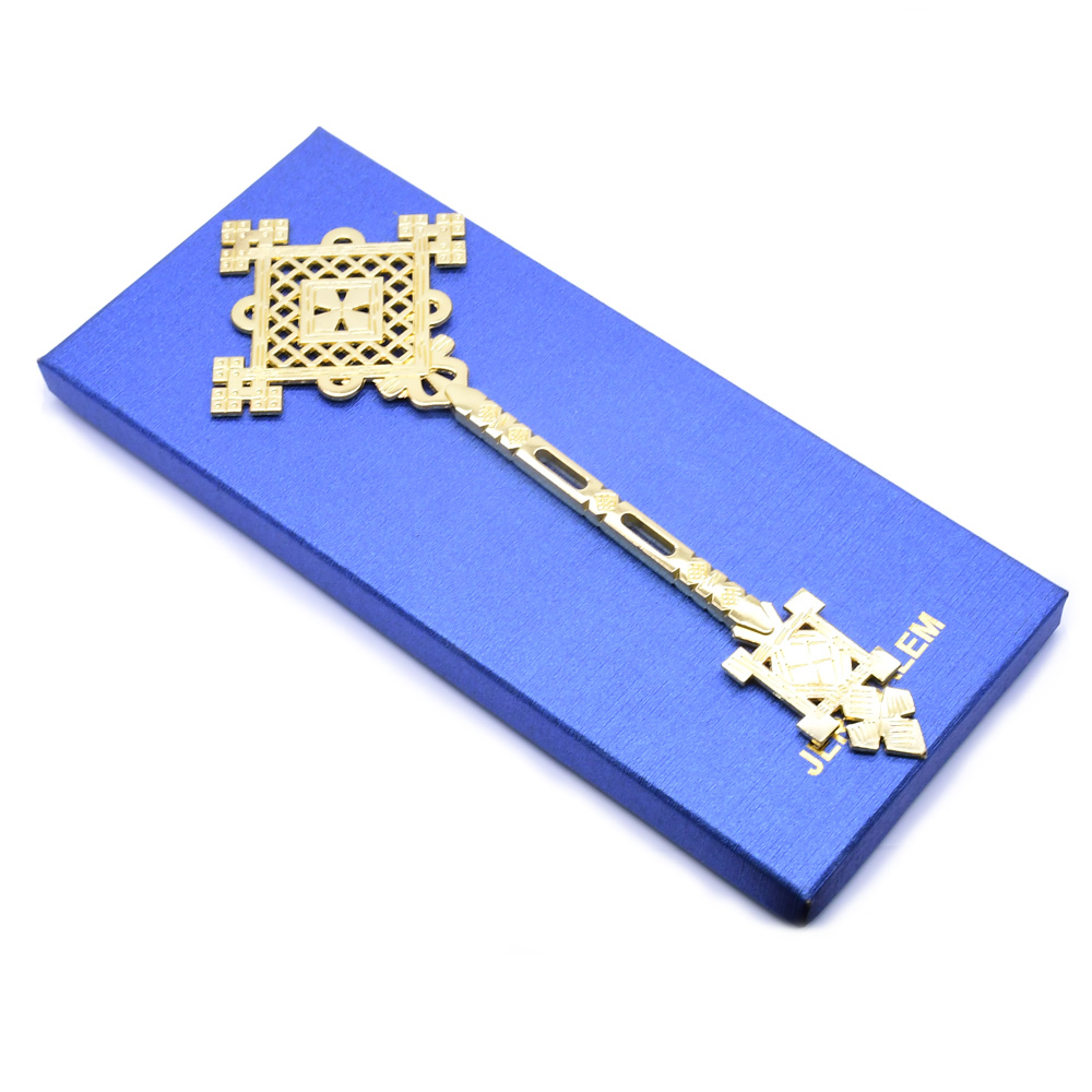 Golden hand-held cross Jerusalem Religious Prayer Ceremony supplies set details Picture