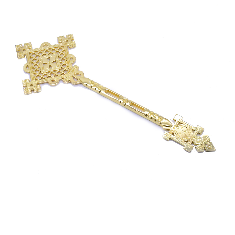 Golden hand-held cross Jerusalem Religious Prayer Ceremony supplies set Specification image