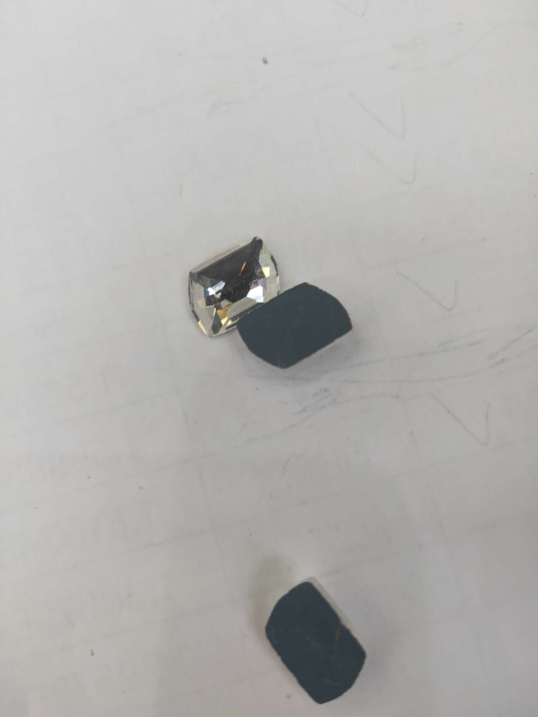厂家直销白色水晶玻璃平底钻细节图