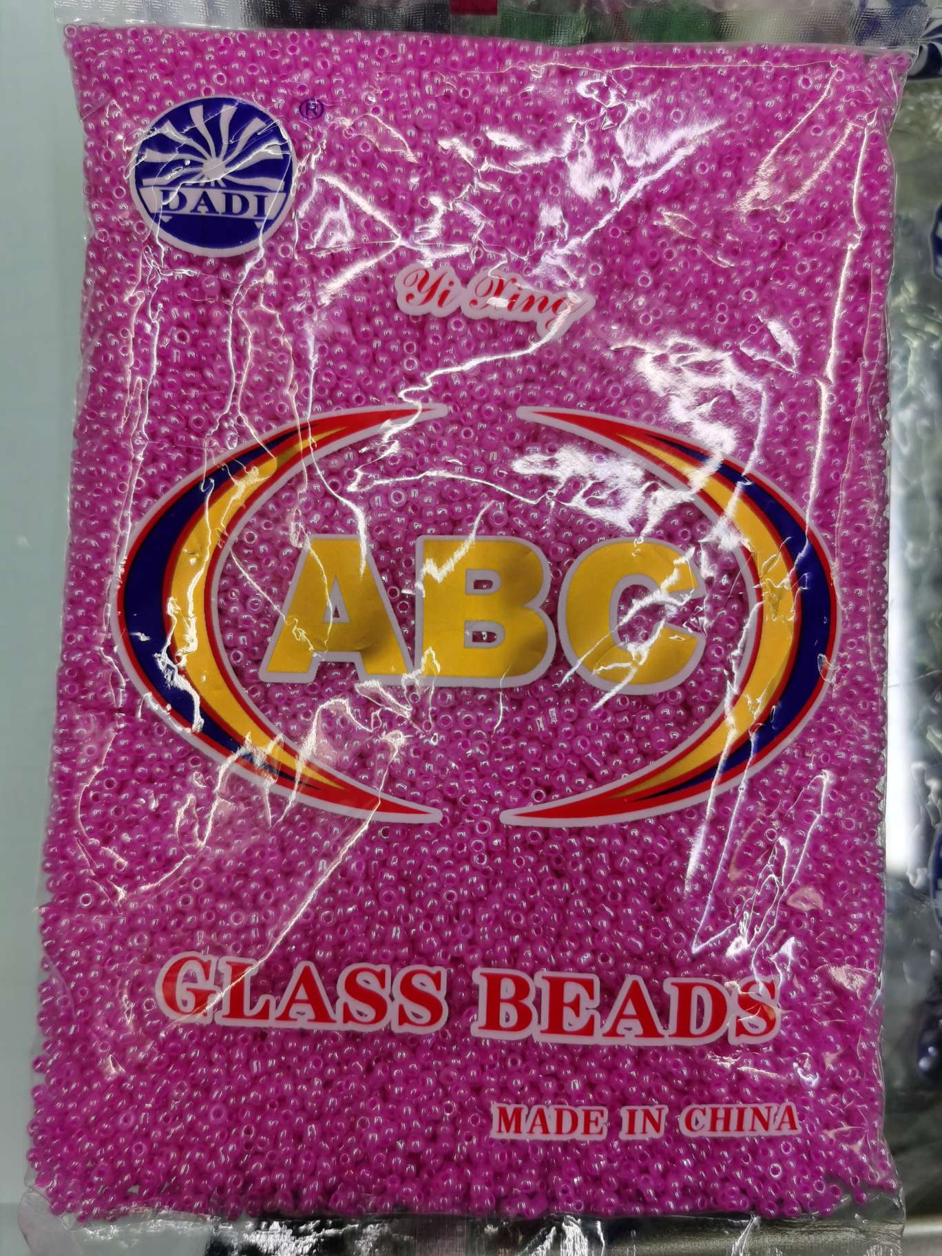 Glass rice beads