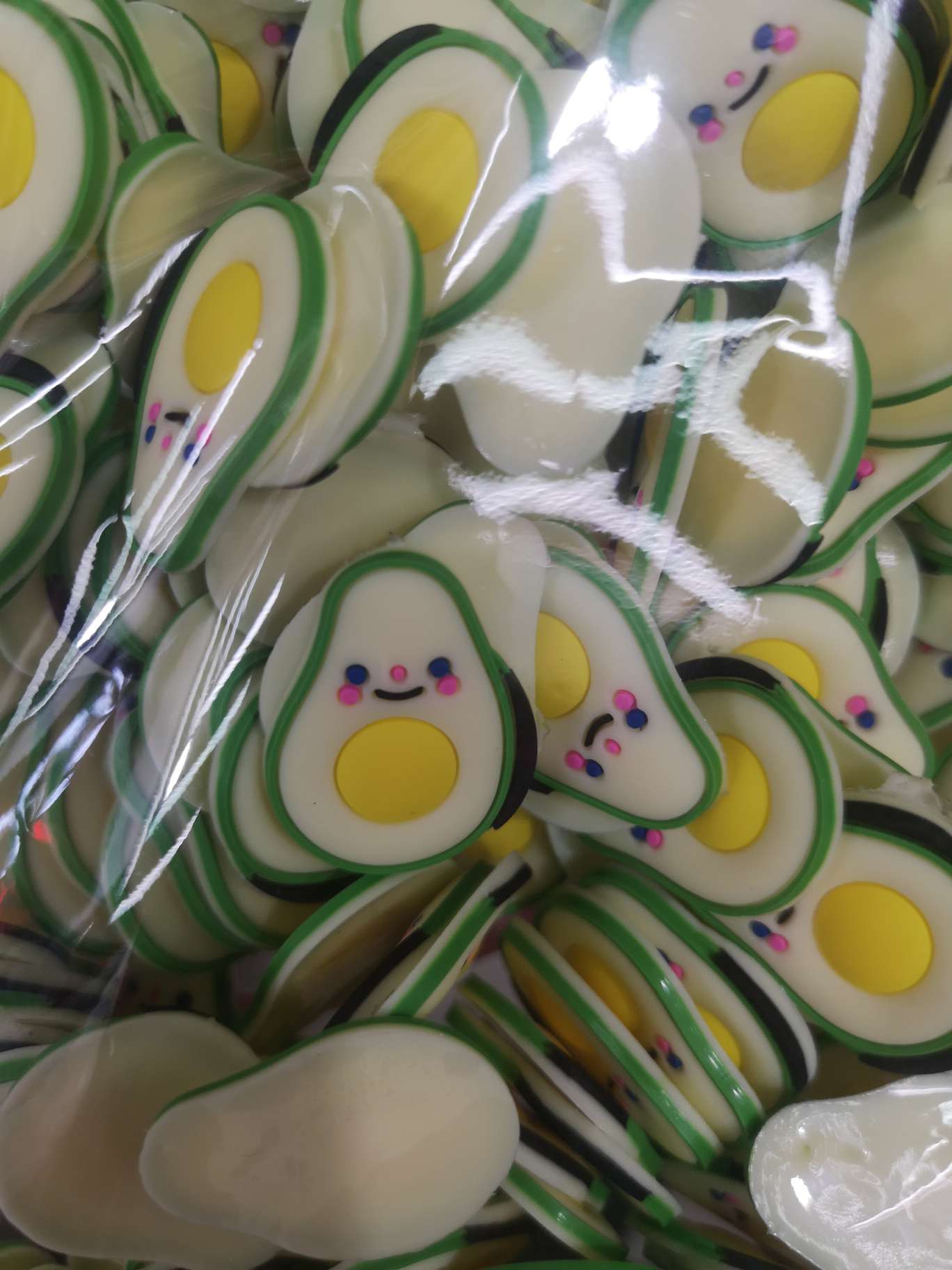 Cartoon creative pvc avocado accessory patch details Picture