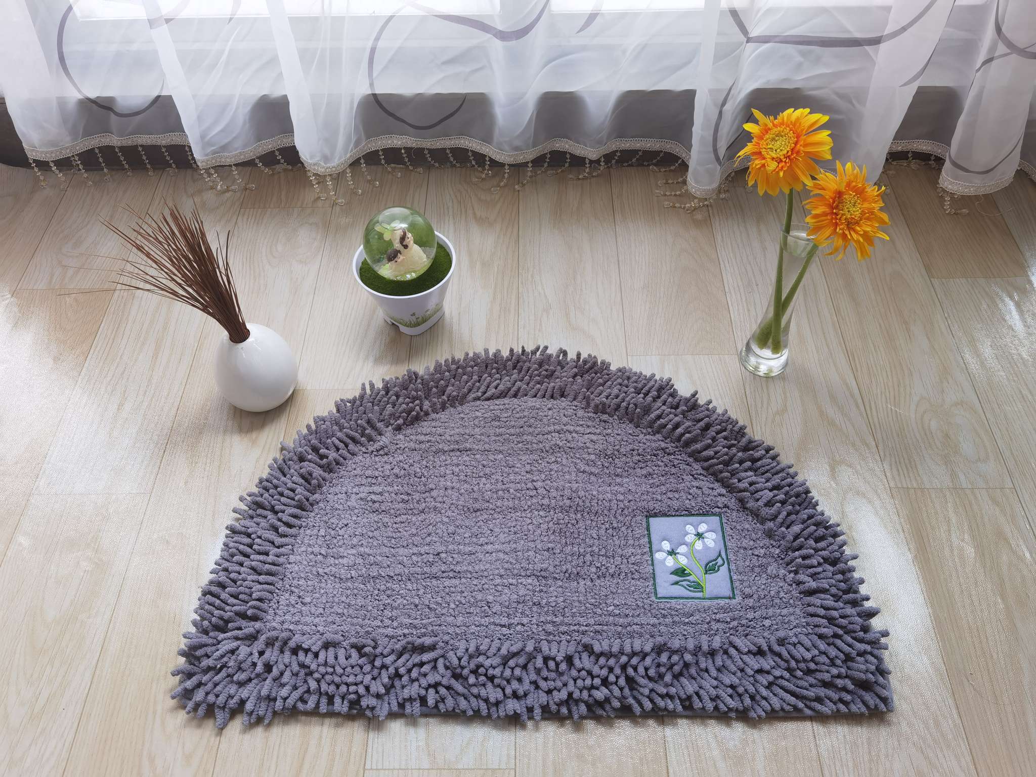 半圆地垫卫生间吸水地垫厨房脚垫卫浴室防滑垫子家用门口进门门垫卧室地毯