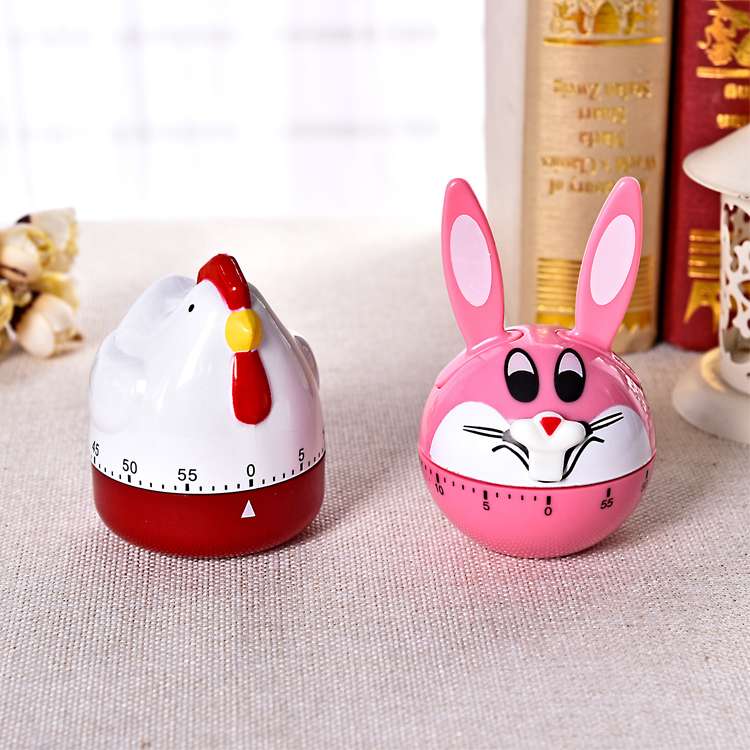 60-minute cartoon mechanical timer kitchen timer creative gift details Picture
