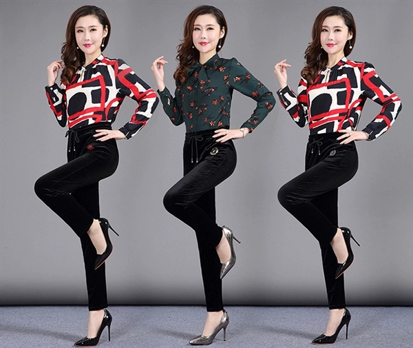 春秋冬季阳光绒女裤妈妈裤大码时尚运动女裤子