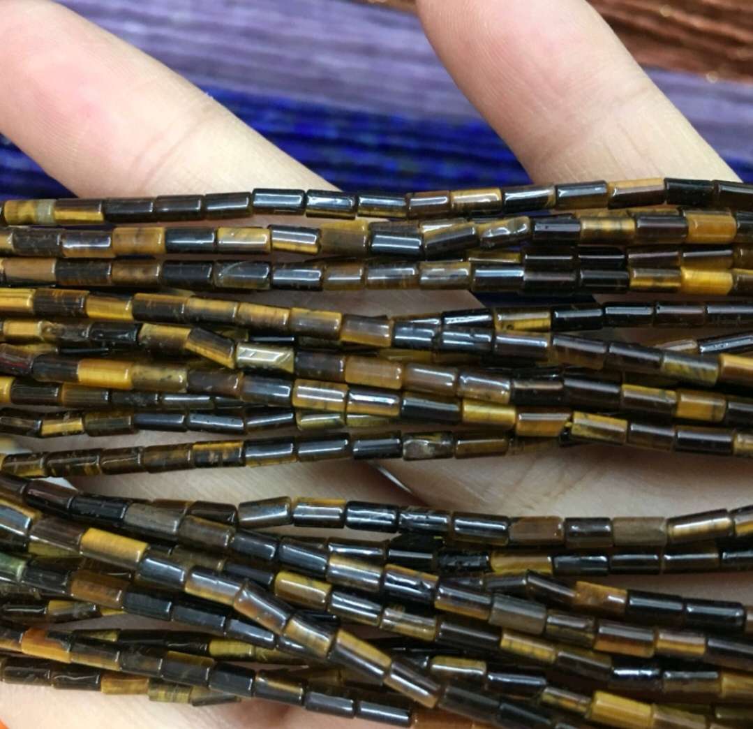 Natural 2*4mm bucket beads, turquoise, green agate, red agate, lapis lazuli, tiger-eye black agate, loose beads, long chain, DIY material by hand undefined