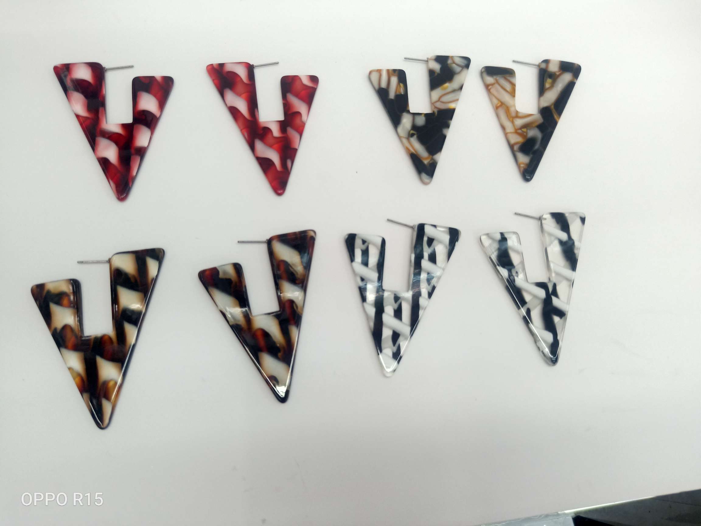 Acrylic acetate sheet earrings