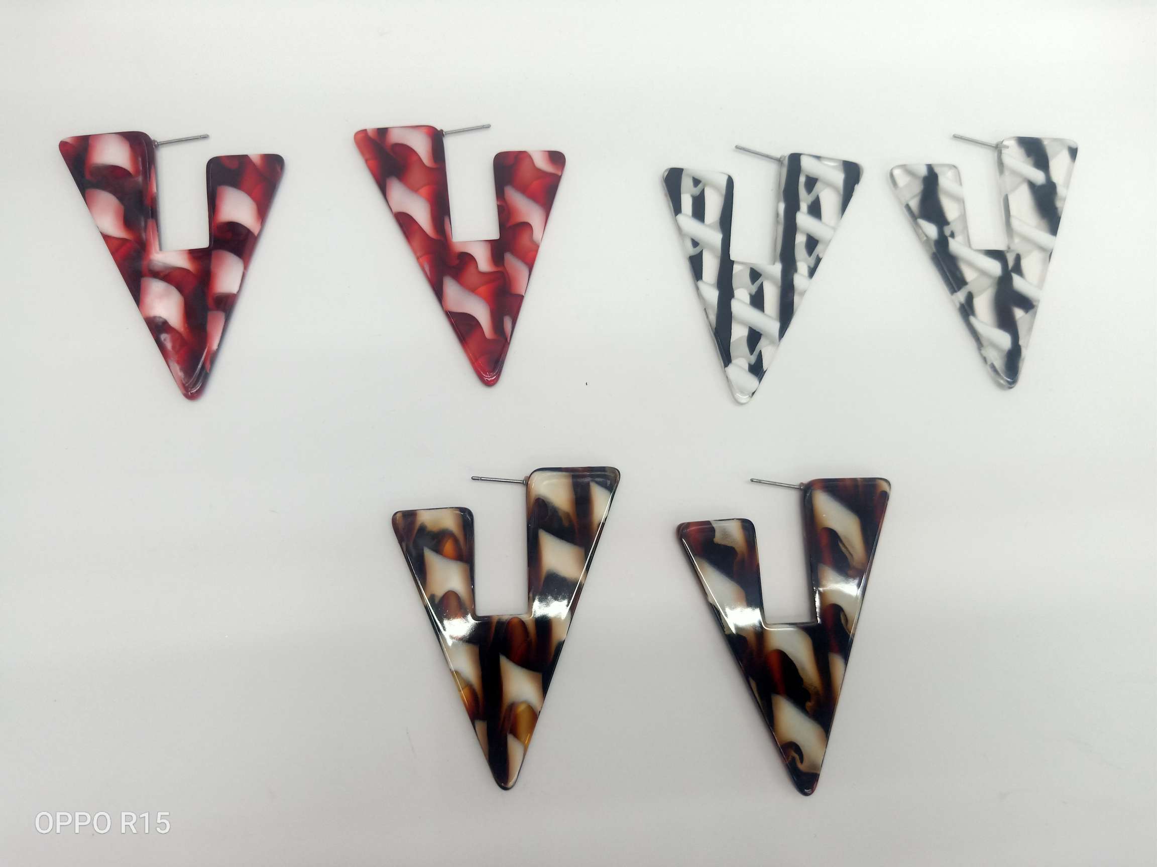 Acrylic acetate sheet earrings details Picture