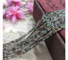 Natural black and red agate beads 2mm to 3mm, chalcedony greenish-blue millet beads, DIY hand-woven crystal beads undefined