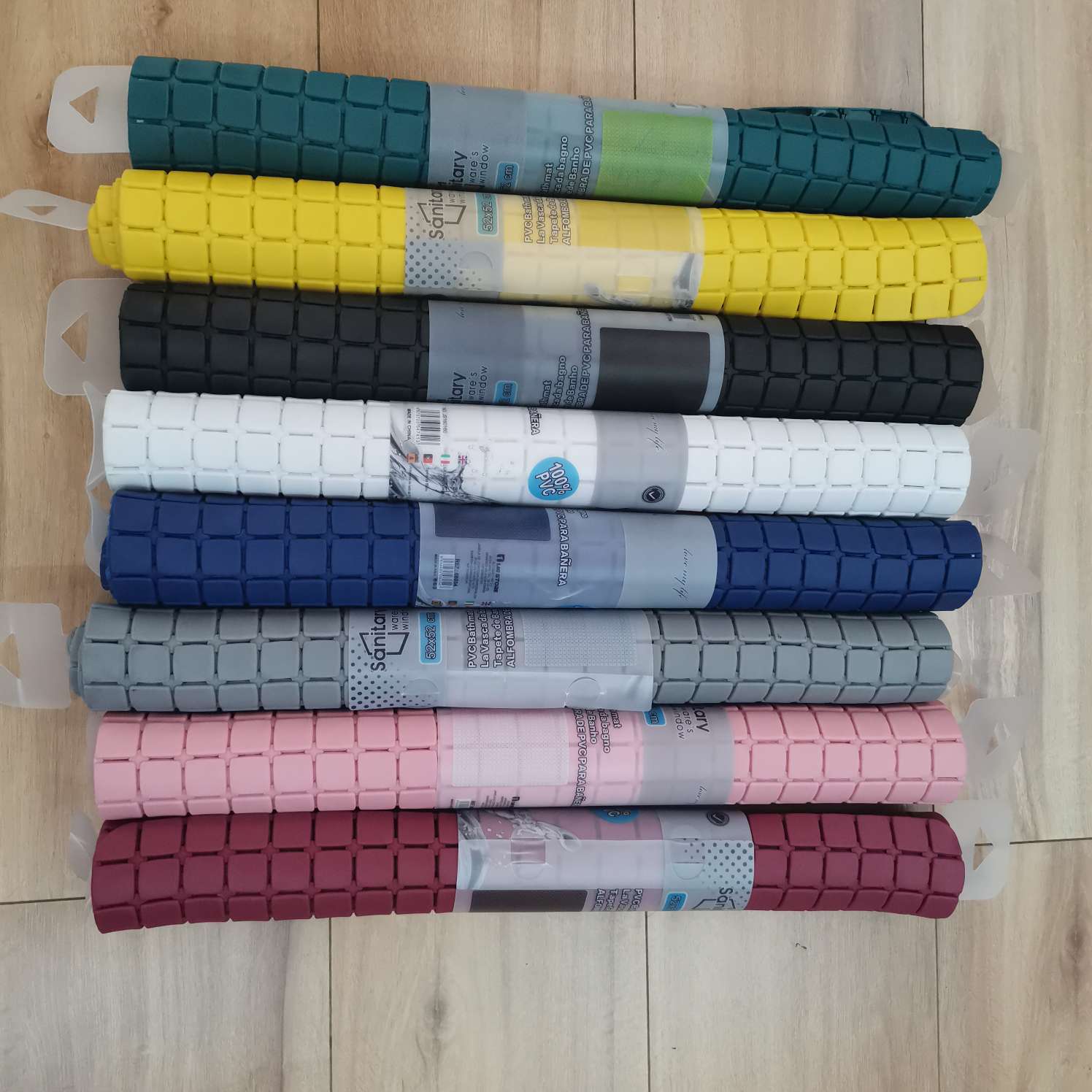 52x52纯色格子防滑垫厂家直销新款卫浴用品爆款地垫