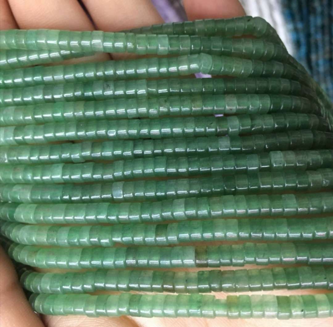 Natural 3-4mm bucket beads of turquoise, green agate, red agate, lapis lazuli, tiger's eye, black agate loose beads long chain DIY undefined