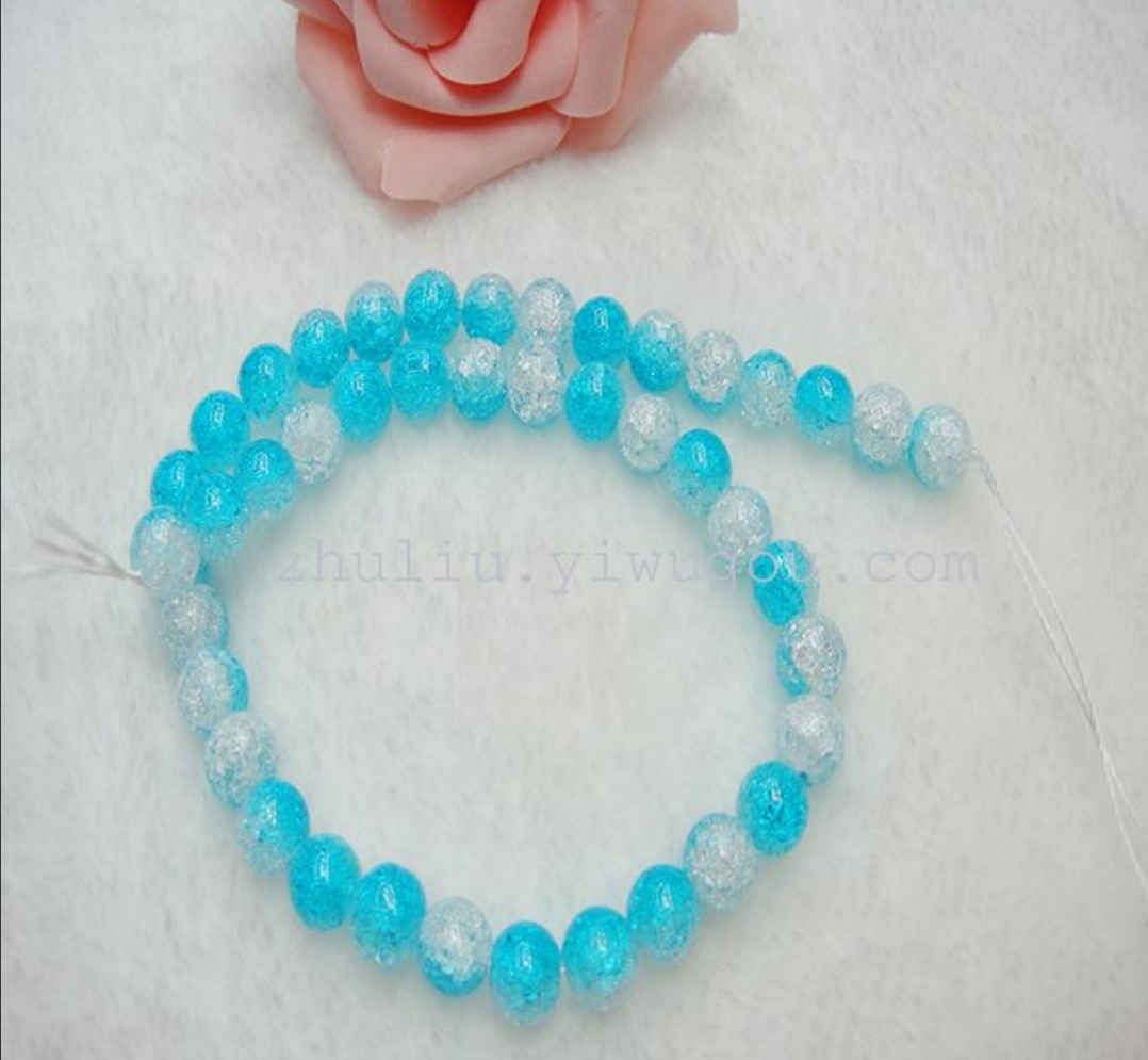 Rose Angel's best-selling gradient crystal floral round bead accessory semi-finished necklace undefined