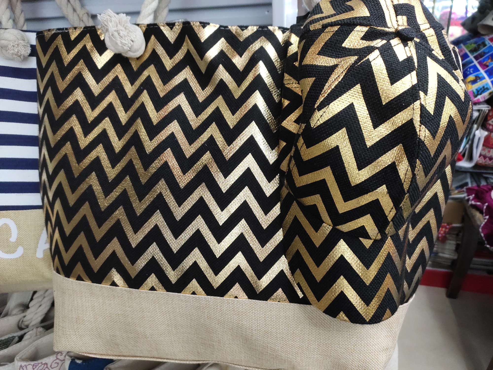 包大容量沙滩包编织大号帆布包女单肩手提链条包