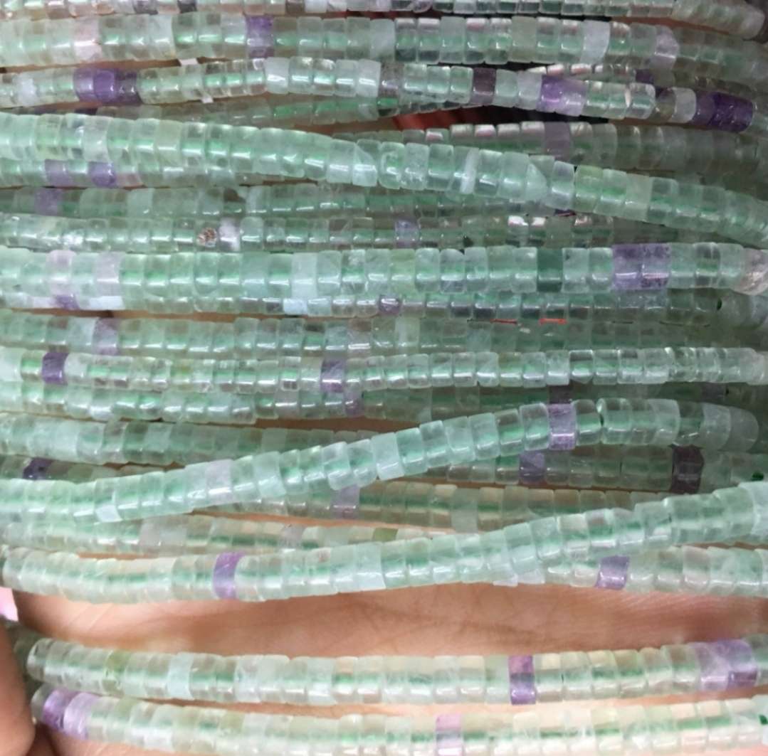Natural 3-4mm bucket beads of turquoise, green agate, red agate, lapis lazuli, tiger's eye, black agate loose beads long chain DIY Specification image
