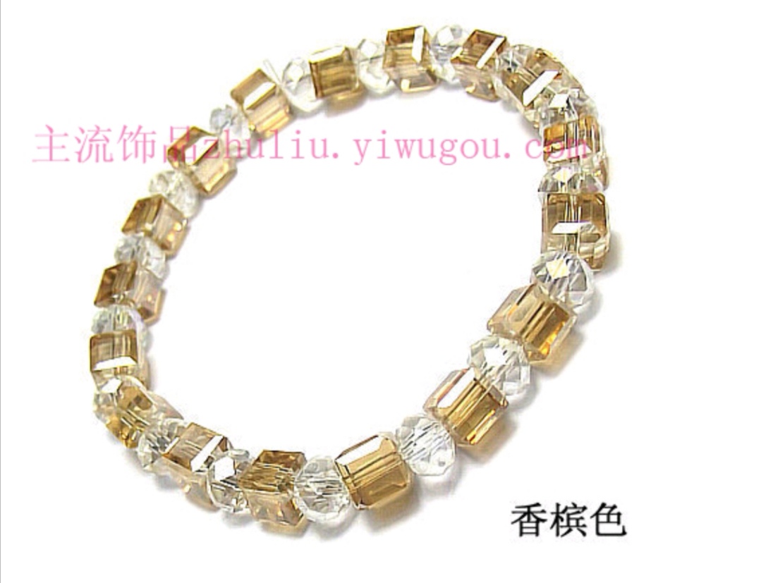 Bohemian-style high-quality Japanese and Korean women's crystal bracelet, brand new square bracelet undefined