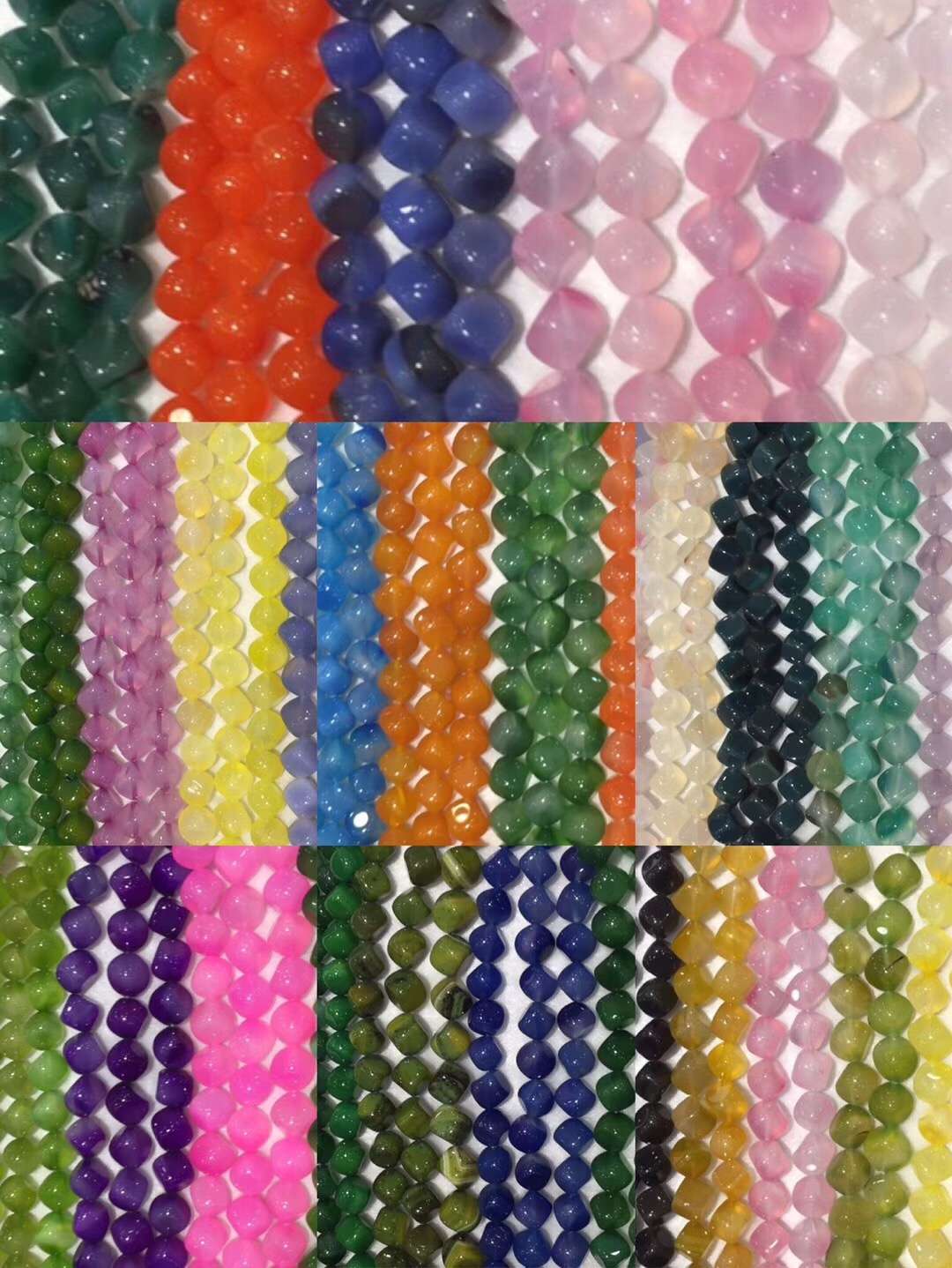 天然玛瑙晶透对角 方块 直播  抖音爆款DIY材料