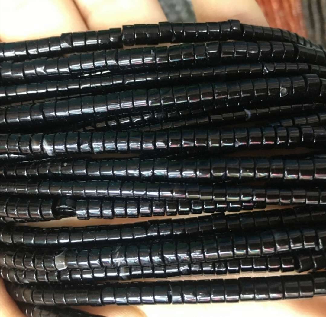 Natural 3-4mm bucket beads of turquoise, green agate, red agate, lapis lazuli, tiger's eye, black agate loose beads long chain DIY undefined