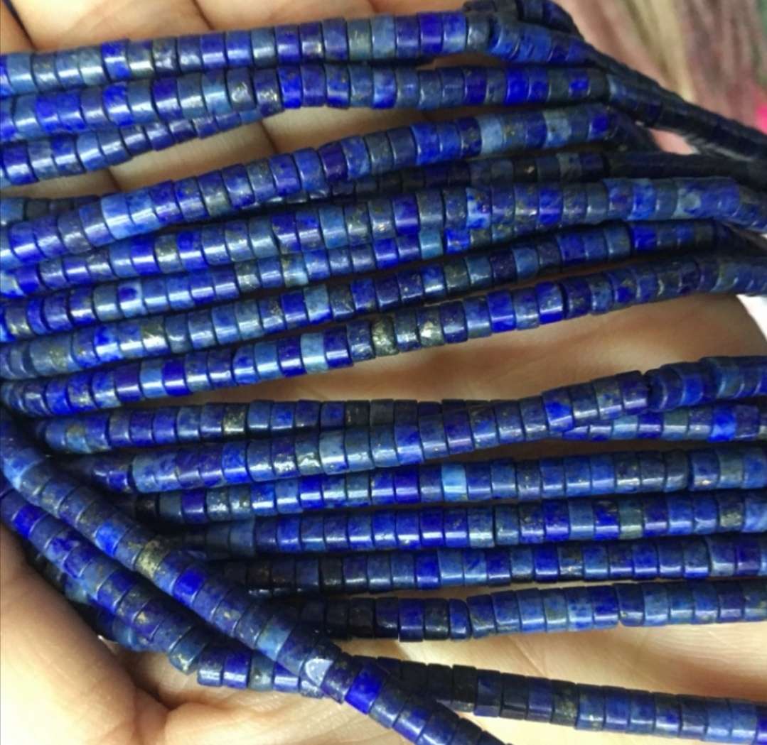 Natural 3-4mm bucket beads of turquoise, green agate, red agate, lapis lazuli, tiger's eye, black agate loose beads long chain DIY undefined
