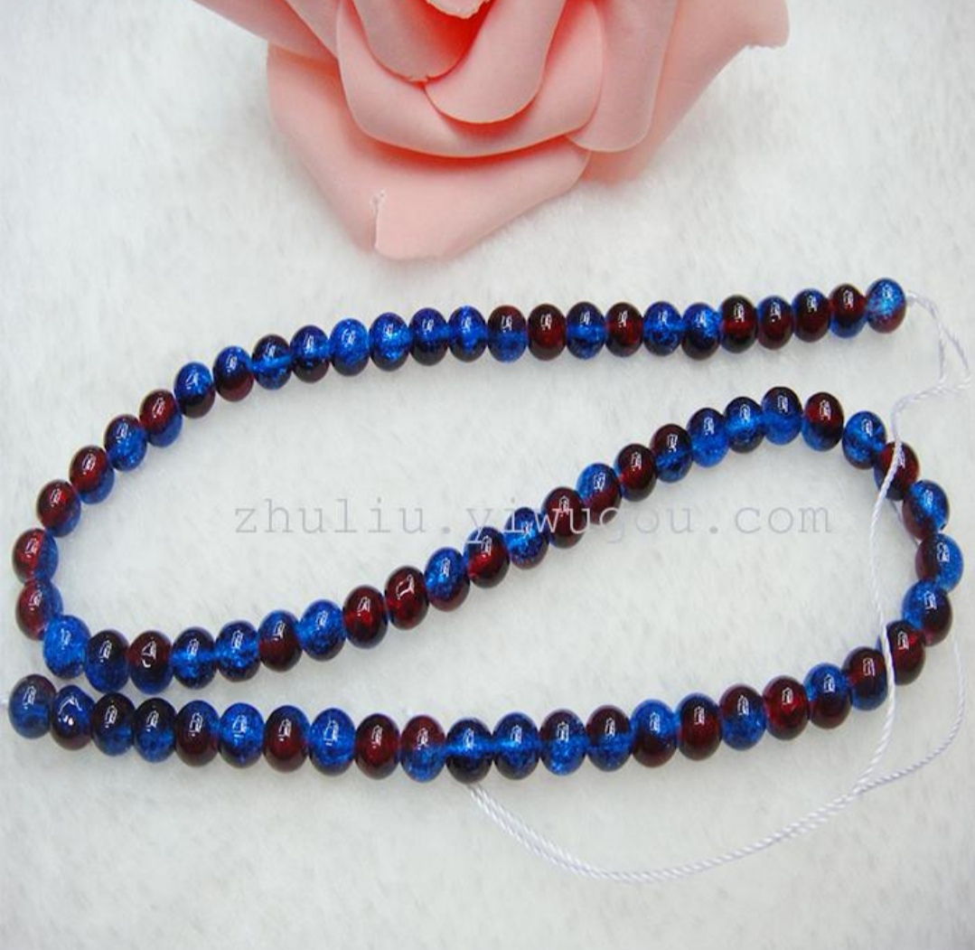 Rose Angel's best-selling gradient crystal floral round bead accessory semi-finished necklace undefined