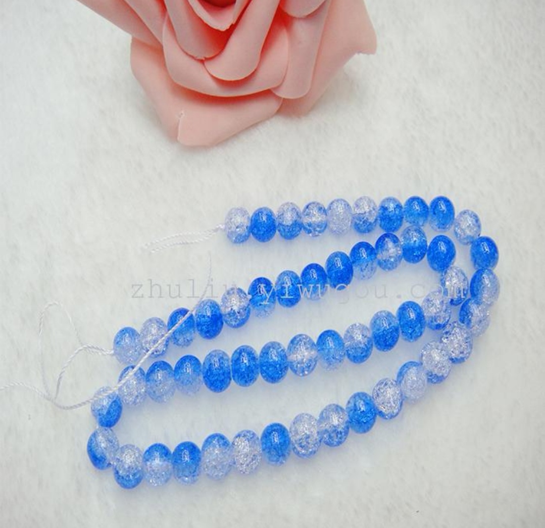 Rose Angel's best-selling gradient crystal floral round bead accessory semi-finished necklace undefined