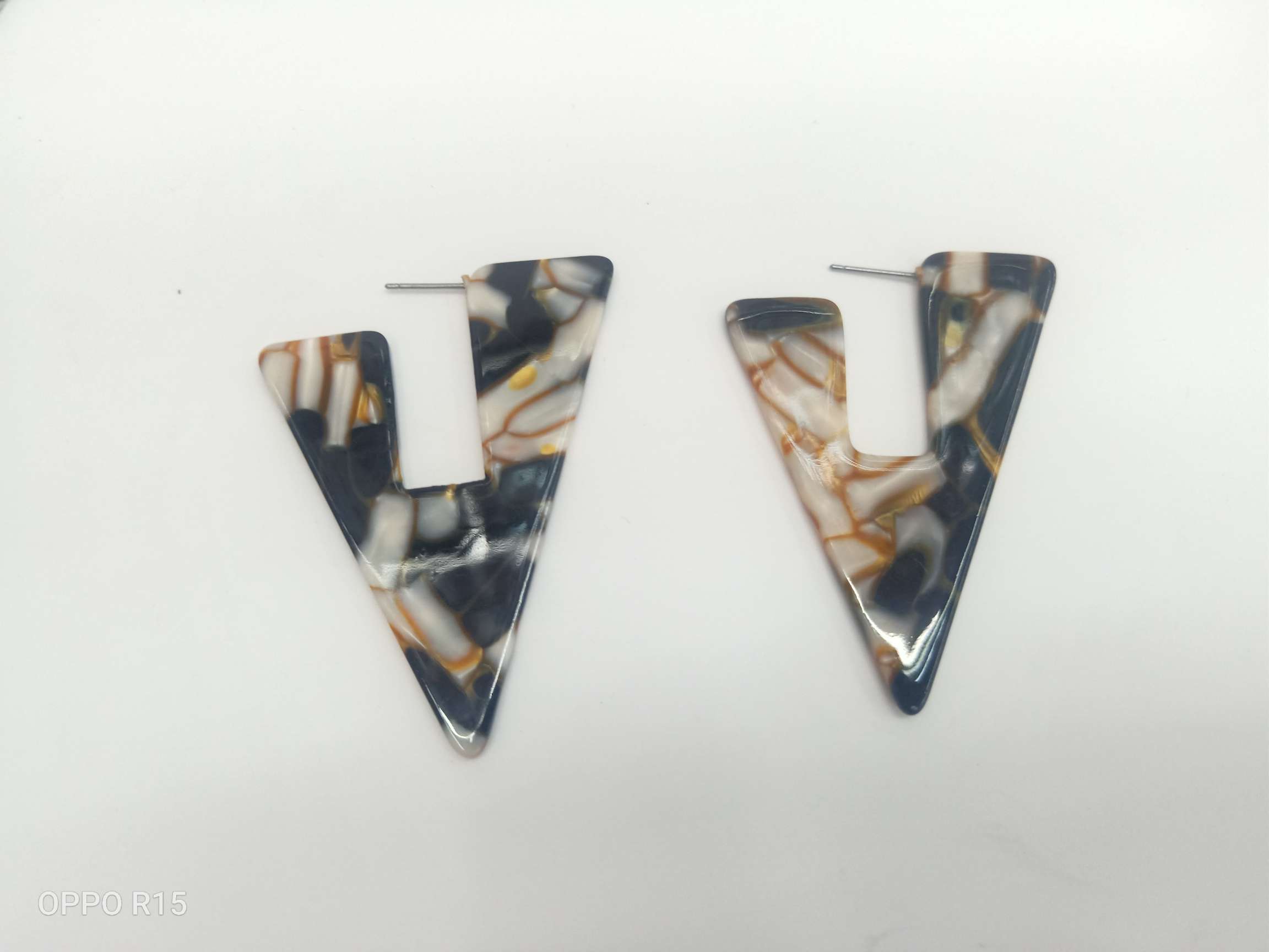 Acrylic acetate sheet earrings undefined