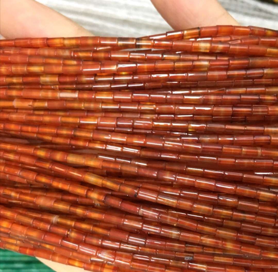 Natural 2*4mm bucket beads, turquoise, green agate, red agate, lapis lazuli, tiger-eye black agate, loose beads, long chain, DIY material by hand undefined