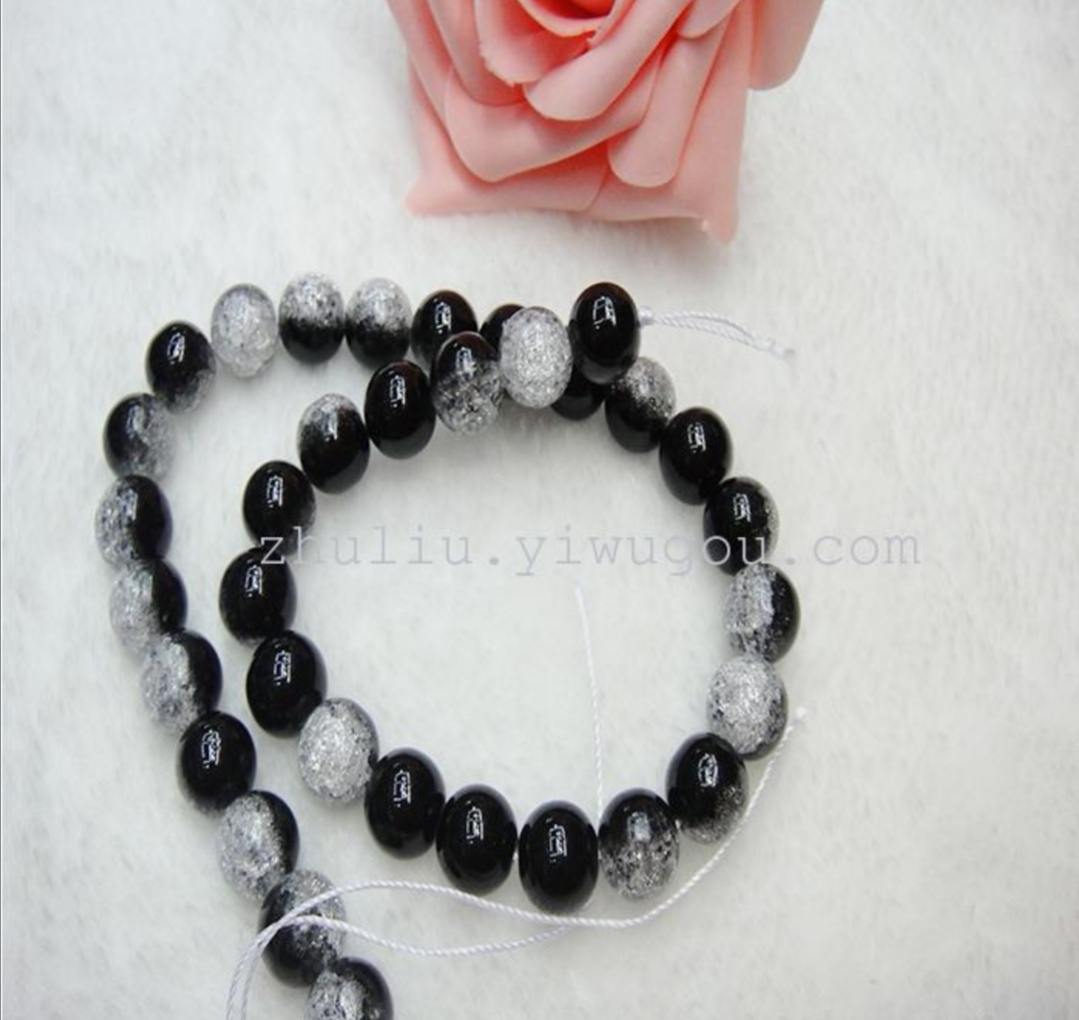 Rose Angel's best-selling gradient crystal floral round bead accessory semi-finished necklace details Picture