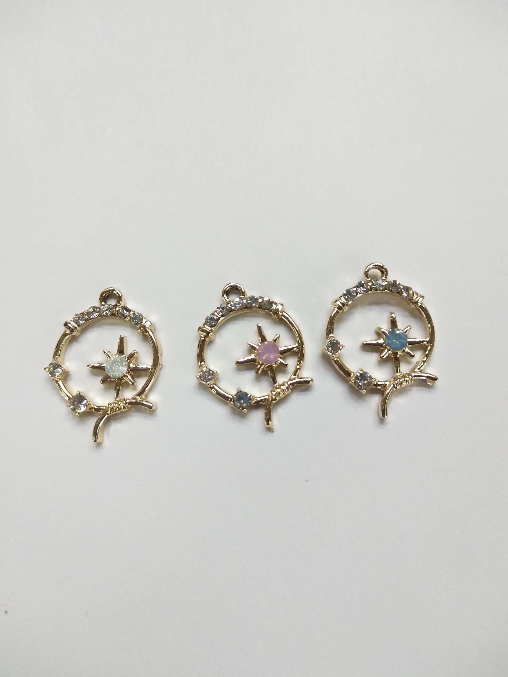 Japanese and Korean style simple accessories Pendant Headgear earrings pendant alloy (100ps/ bag) thumbnail