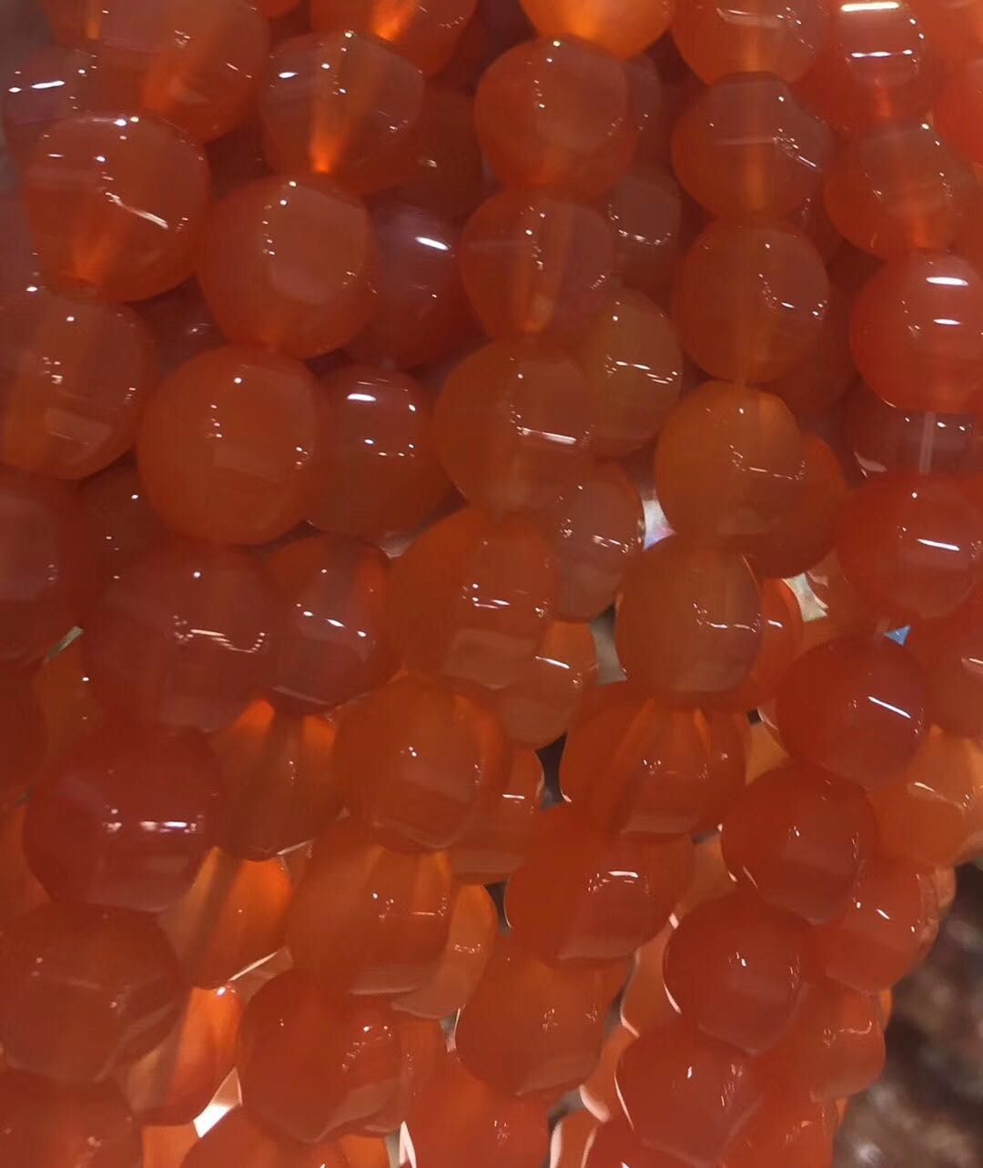 Natural agate crystal-clear pumpkin beads are a bestseller in Douyin live streaming DIY Specification image