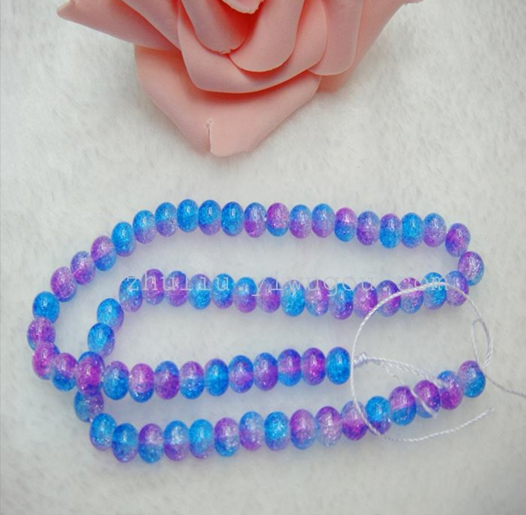 Rose Angel's best-selling gradient crystal floral round bead accessory semi-finished necklace undefined