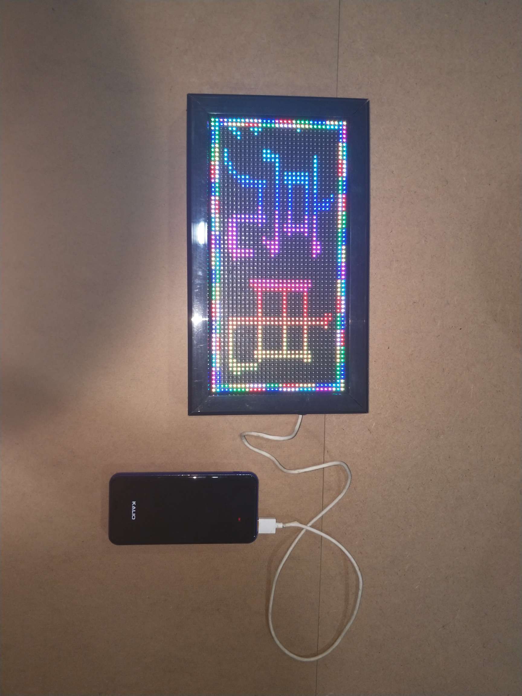 LED地摊显示屏，地摊神器，手机WIFI改字，充电宝接电详情图3