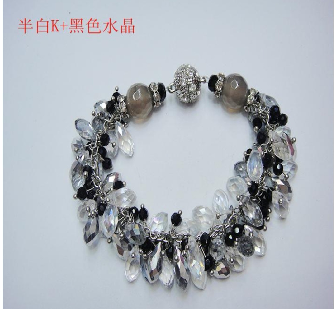 سوارات كريستال متعددة الطبقات، سوار أزياء يدوية Item Picture