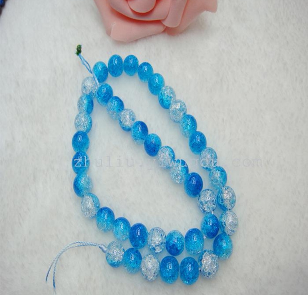 Rose Angel's best-selling gradient crystal floral round bead accessory semi-finished necklace Item Picture